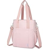 NOL Insulated Lunch Bag for Women, Large Spacious Lunch Tote Bag With Removable Adjustable Shoulder Strap with Multi Pockets,Leakproof Cooler Bag,Lightweight Nylon Waterproof Lunch Box For Work,Pink
