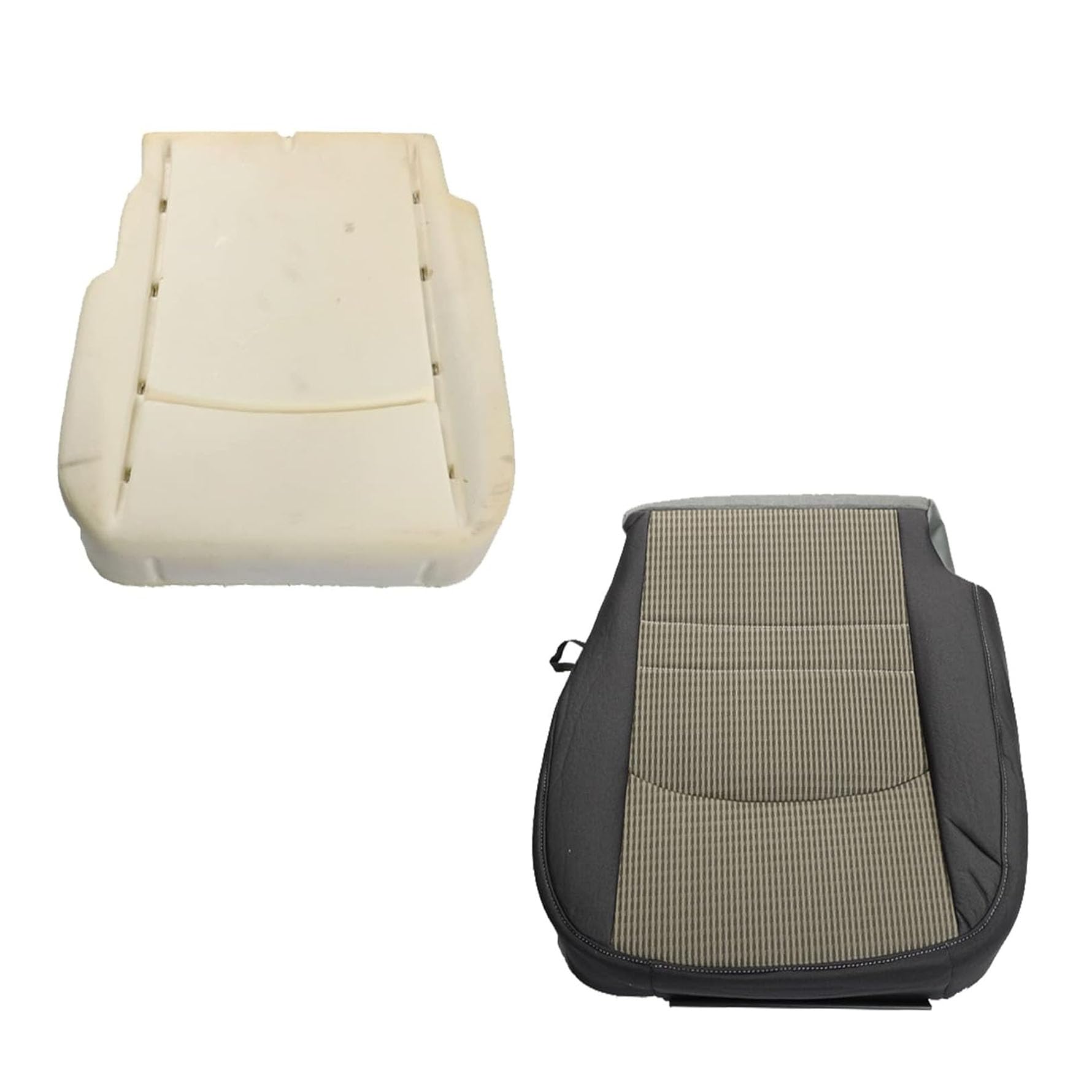 Photo 1 of ** UNCLEAN**munirater Driver Side Bottom Cloth Seat Cover and Foam Cushion Replacement for 2009-2012 Ram 1500 2500 3500 4500 5500 SLT Gray