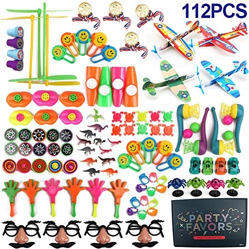 Carnival Prizes- Kids birthday party favors 112PCS pinata filler toys prize box toys for classroom