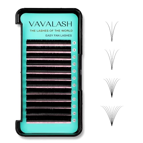 Volumen Wimpern Extensions Auto Self Fanning 4D-10D – C Curl 0.05, 8-15 Mm Mischung, Für Mega-Volumen