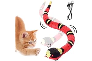 vrbabies Snake Cat Toy, Smart Sensing Cat Toys for Cats, Rechargeable Automatically Sense Obstacle and Escape, Moving Electric Cat Snake Toy Prank Pet Gift with Infrared Induction