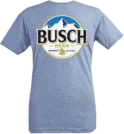 Amazon.com: Brew City Men's Busch Beer Circle Logo T-Shirt-Heather Royal-xl: Clothing