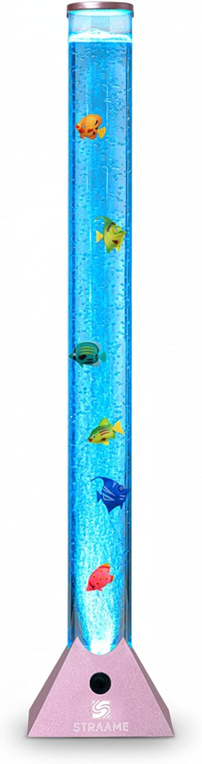 Straame 90cm Bubble Fish Lamp Colour Changing LED Mood Light Rose-Gold Base