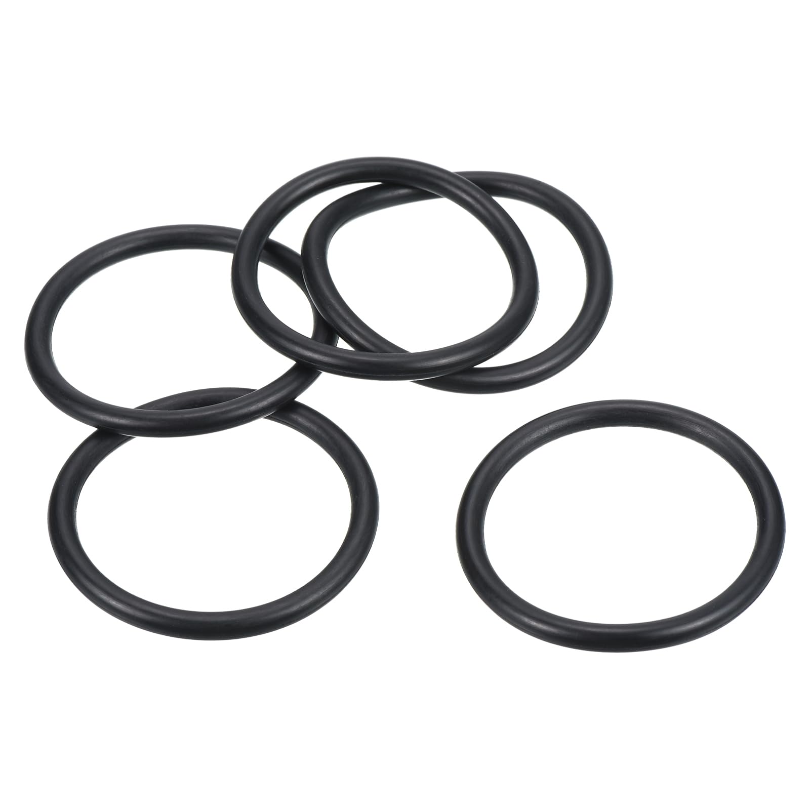 PATIKIL Nitrile Rubber O-Rings 60mm OD 50mm ID 5mm Width, 25 Pcs Metric Sealing Gasket for Faucet Plumbing Automotive Repair, Black