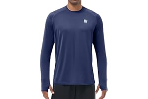 UUMIAER Mens Long Sleeve Shirts UPF 50+ Rash Guard Shirts Sun Protection Shirts for Running Hiking Athletic