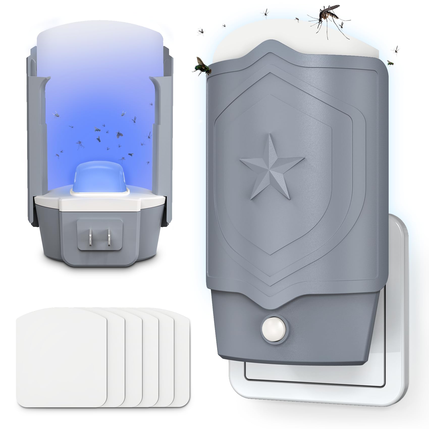 Photo 1 of **MISSING REFILLS**(READ NOTES)
FTOTL 2 Flying Insect Traps with 6 Glue Refills, Indoor Fly Trap for Fruit Flies, Gnats & Mosquitoes, UV Light Bug Catcher, Safe & Odor-Free Fly Catcher for Home