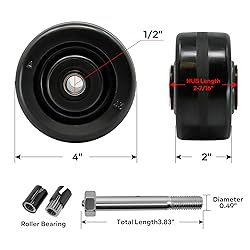 LONGRUNFORU 4" x 2" Industrial Casters, Phenolic