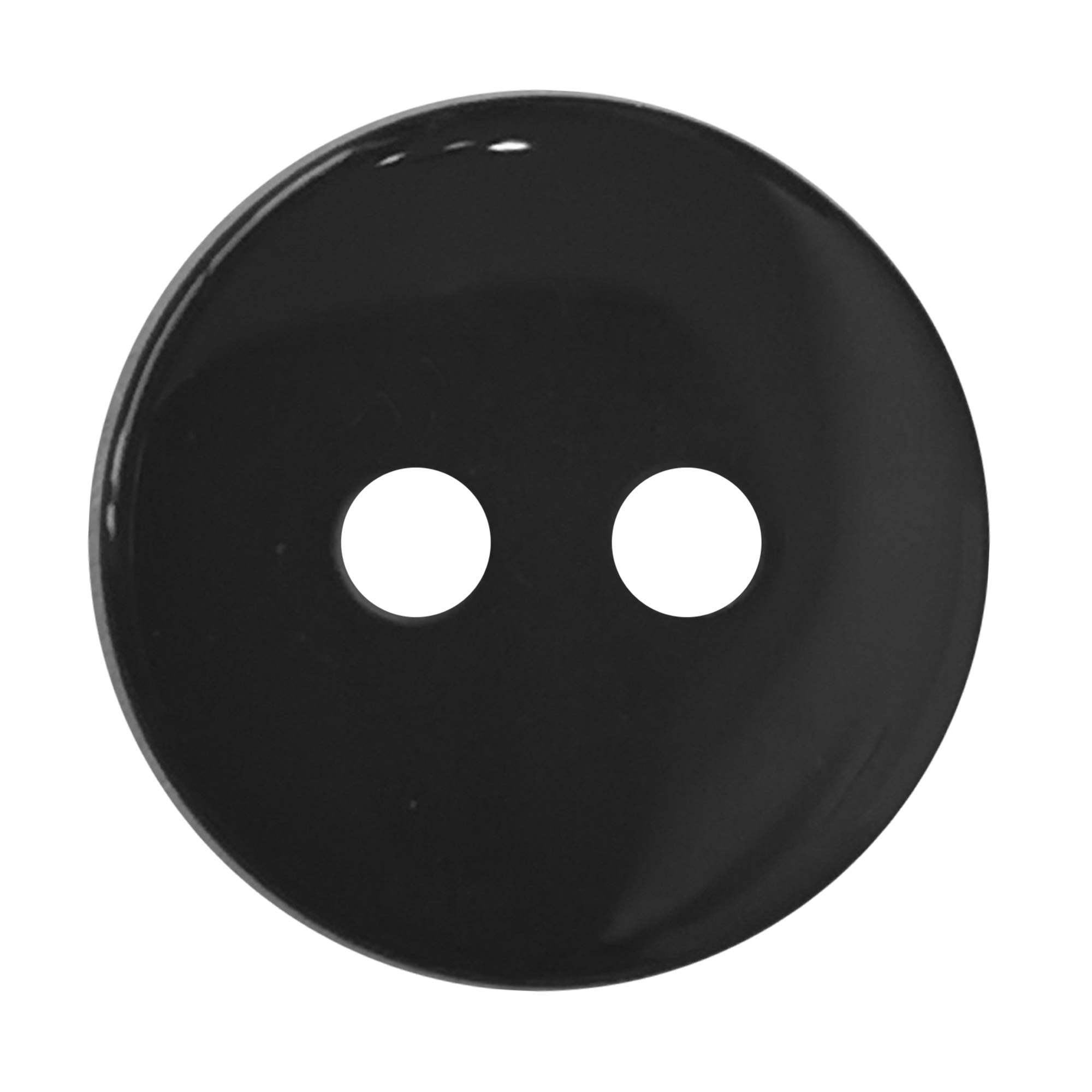 200 x Black Buttons 11mm Smooth Round Finish - Ideal for Sewing, Crafting, DIY Cards and Ornaments etc