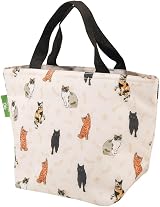 Eco Chic Eco-Chic Lightweight Foldable Insulated Lunch Bag Ditsy Black
