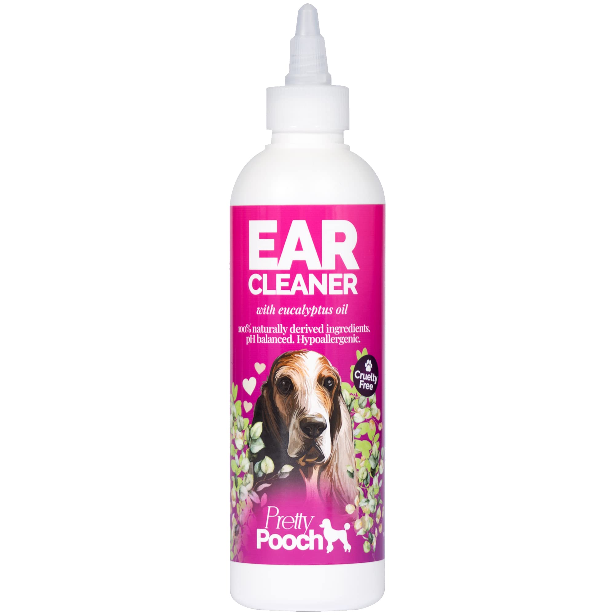Pretty Pooch Dog Ear Cleaner - Cleans and Helps Reduce Itching & Head Shaking - pH Balanced, Gentle Formula, Made from Natural Ingredients (250ml)
