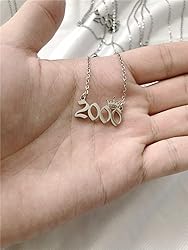 MICOMAKA Birth Year Number with Crown Necklace,Old