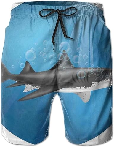 mens shark swim shorts