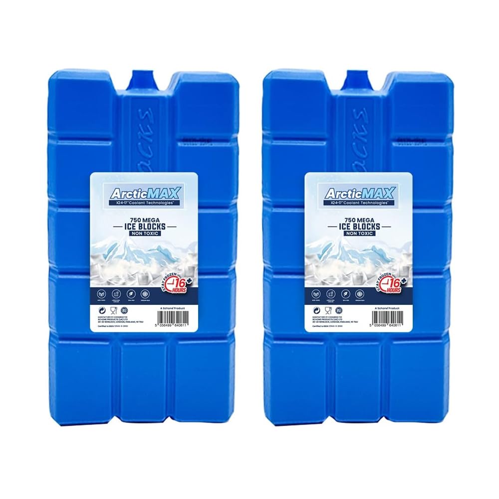 schone Mega Ice Blocks 750ml x2– Coolant that simply stays frozen for longer – 16+ Hrs Chilled - Beverages Done Right For Longer - THE BIG DADDY IN ICE BLOCKS