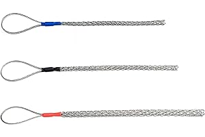 CABLELAYING Upgrade 3pcs Cable Pulling Sock Direct Connect Cable Puller Sock Grip with Fish Tape Mesh Wire Grip Puller Wire Cack