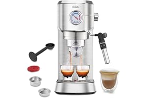 Gevi Espresso Expresso Machine 20 Bar with Auto Milk Frother, Professional Espresso Maker with Steam Wand, Compact Stainless Steel Cappuccino & Latte Machine, Gift for Coffee Lover, Home Baristas