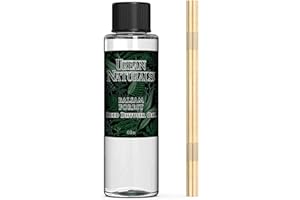 Urban Naturals Balsam Forest Oil Reed Diffuser Refill + Free Set of Reed Sticks - Fragrance Notes of Pine Fir Needles, Evergreen, Woodsy Cedar and Sandalwood – Vegan, 4 oz Made in The USA
