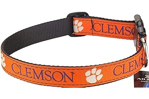 PRO SPORT BRAND College Dog Collar (Medium, Clemson)