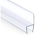 AmazerBath 5 PCS Shower Door Side Seal Strip -15.75 Inches x 5, 5 Sections Segmented Shower Installation Kit, Frameless Glass Door Seal Strip - Suitable for 1/2 Inch Glass