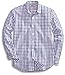 Goodthreads Men's Standard-Fit Long-Sleeve Gingham Poplin Shirt, Purple/Blue, Large