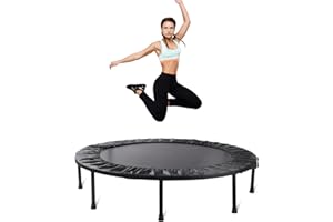 KOKSRY Rebounder Trampoline for Adults, 40"/50" Foldable Spring Fitness Trampoline - 450 lbs Capacity, Quiet & Stable Indoor/Outdoor Exercise Equipment for Cardio Workout