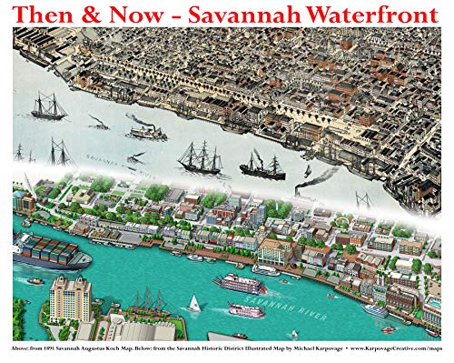 Savannah Historic District Illustrated Map. | Pricepulse