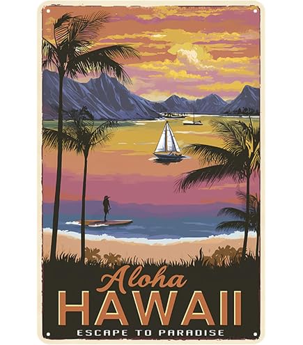 Amazon.com: Pacifica Island Art 8in x 12in Vintage Hawaiian Tin