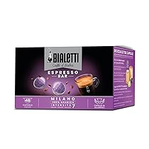 Bialetti Caffè d’Italia, Box 48 Capsule, Milano, Intensità 7, Compatibili con Macchine Bialetti Sistema Chiuso, Alluminio