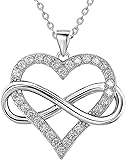 JES & JANI Infinity Heart Necklace for Women, Love