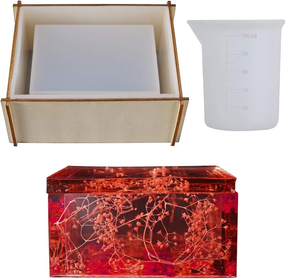 Tissue Box Resin Mold, Resin Storage Box Silicone Moulds Resin Casting