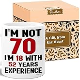 Vivulla68 70th Birthday Mug 11oz, 70 Year Old Birthday Gifts for Men - Funny Gift for Women, Men - Vintage 1956 Coffee Cup - Unique Present for Man, Woman, Mom, Dad, Grandma, Grandpa - Turning 70 Idea