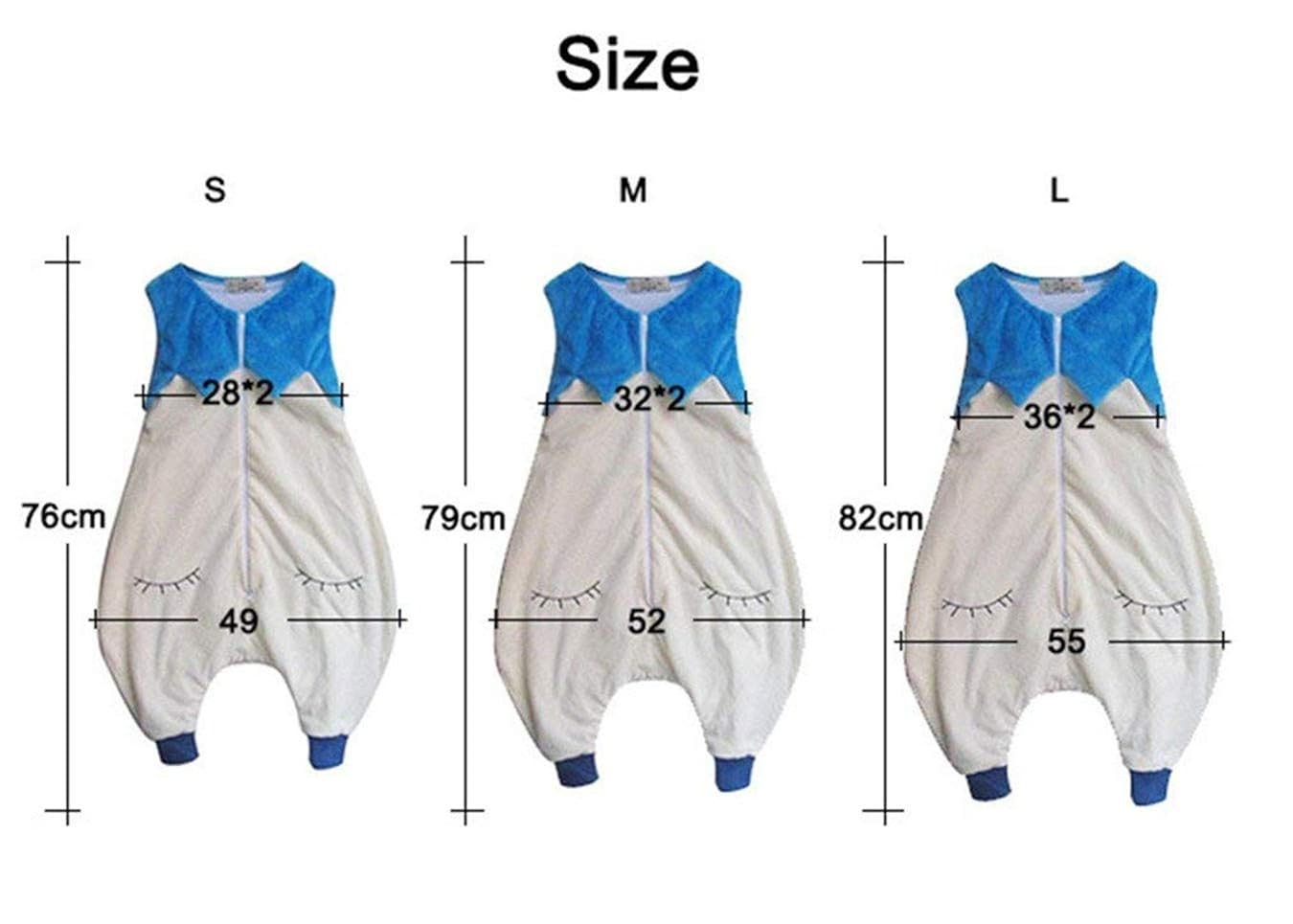 Sacco Nanna Con Piedini HAHASHOW - Flanella Invernale Con Gambe E Maniche Lunghe - Foto 4