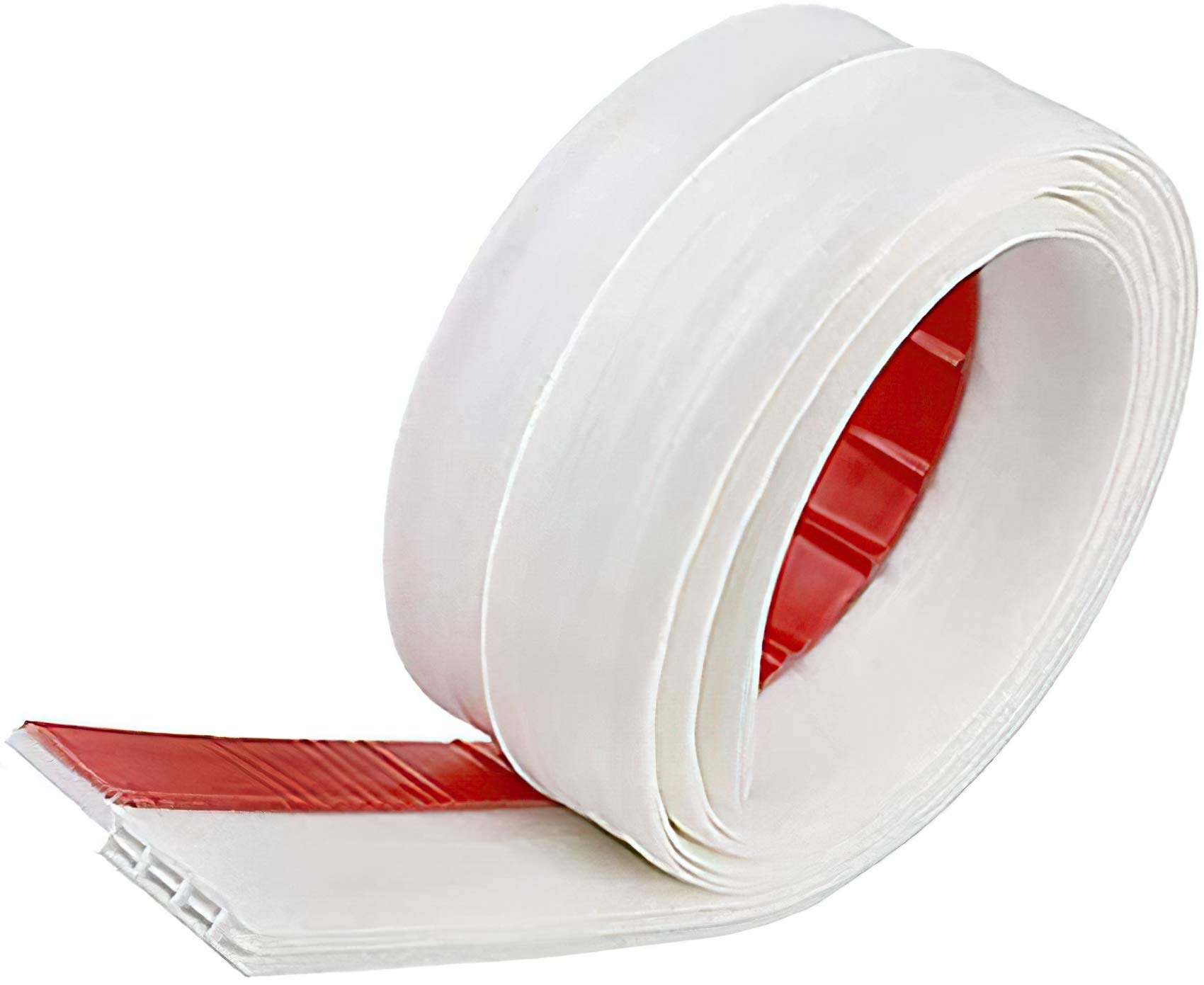 QUANHAO Door Bottom Seal Weather Stripping Adhesive Door Bottom Sweep Soundproof Door Kit, Frameless Silicone Door Draft Stopper for Doors and Windows,100cmX4cm Rubber Door Strips (white, 1 pack)