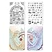 CICI&SISI 2018 Nail Art Acrylic Stamping Plates Set Lace Design Cute Patterns Manicure Print Image Plate, set of 4 (CICI&SISI IP)