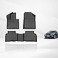 KELCSEECS Floor Mats Custom for 2025 2024 2023 2022 Hyundai Tucson Hybrid All Weather Protection TPE Heavy Duty Non-Slip Automotive Floor Liners Fits Front & 2nd Row Full Set Accessories Black