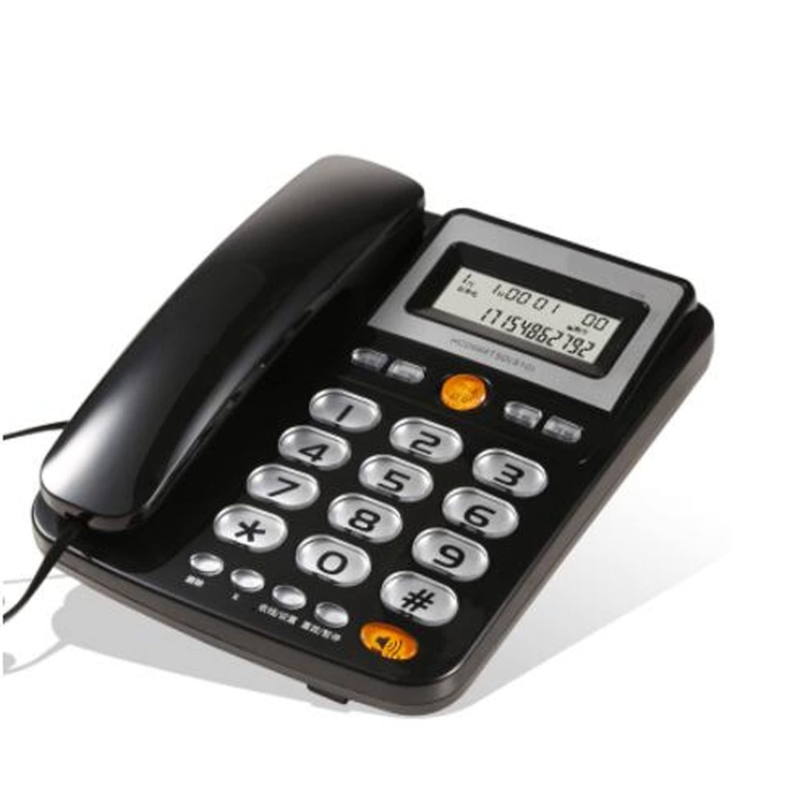 Big Button Phone for Senior, Corded Landline Telephone, One Touch Speed Dialing, Hands Free Calls, LCD Large Display, Loud Speaker Ringer, for Visually Hearing Impaired Elderly