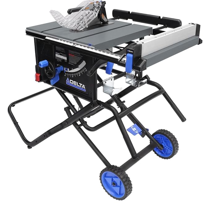 Delta 366020 10Inch Portable Table Saw with Stand (30 in Rip Capacity
