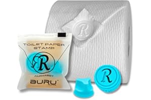 BURU SOLUTIONS Toilet Paper Stamp Alphabet (Letter R) - Add a Unique Personal Touch to Your Bathroom Decor! Enhance Home Decor. Ideal for Housekeeping, Hotels, Rentals, Home Staging Decor