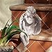 Design Toscano Angel of Contemplation Shelf Sitting Statue, 12 Inch, Polyresin, Antique Stone