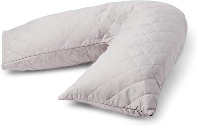 C Stores Large V Pillow with Quilted Grey Pillowcase Orthopaedic Support