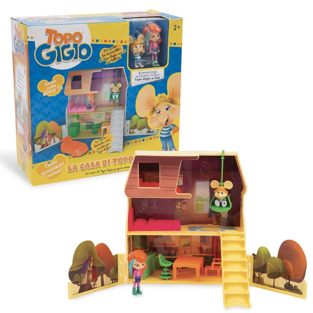Grandi Giochi TPG02001 TOPO GIGIO, House of Gigio with 2 Characters Included