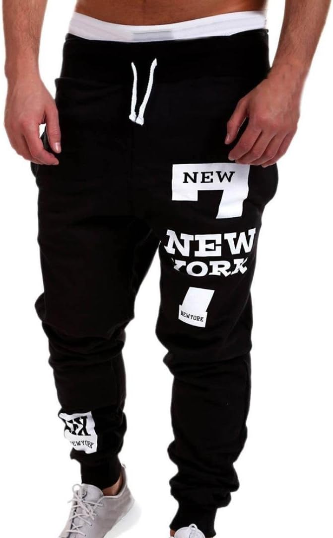NEARTIME Men Jogging Pants, 2018 Autumn Mens Fashion Casual Cotton Trousers Letter Printed Pants Pencil Sweatpants