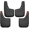 Husky Liners - Front & Rear Mud Guards | 2014-2018 Chevrolet Silverado 1500, 2015-2019 Silverado 2500/3500, 2019 Silverado 1500 LD w/Single Rear Wheels, Front & Rear Set - Black, 4 Pc | 56886