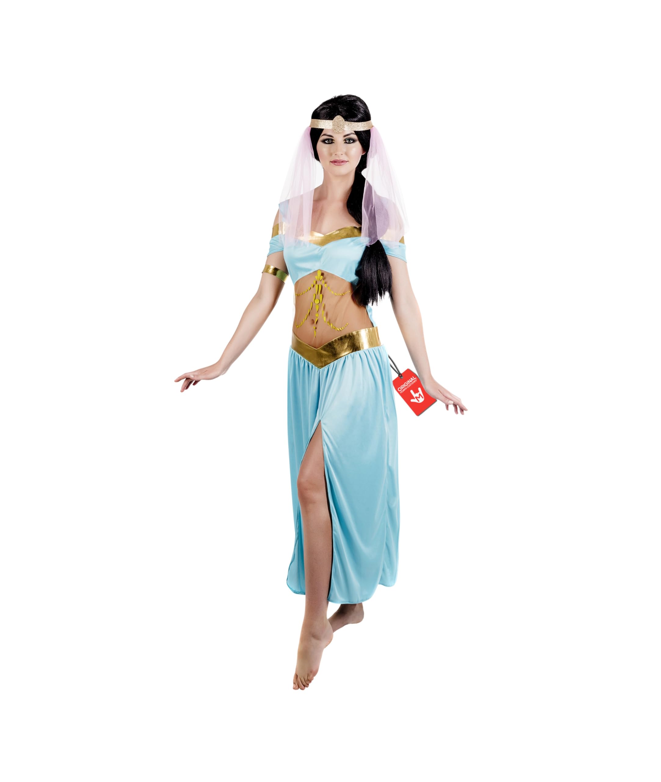 Fun Shack Womens Arabian Princess Costume Adults Harem Genie Blue Dress Outfit X-Large