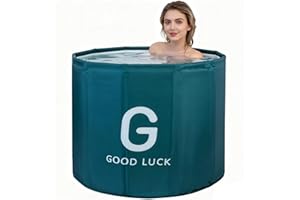 GENDLTHIJ Foldable Bath Tub for Adults, Large Foldable Hot Cold Plunge Tub for Recovery, Collapsible Hot Cold PlungeTub Suita