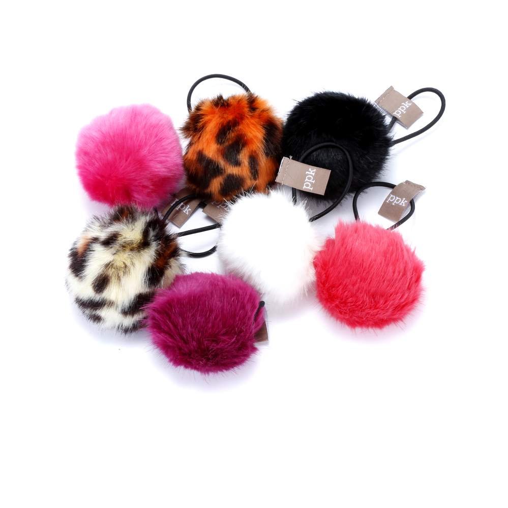 Amazon Com Peppercorn Kids Pompom Hair Tie Blue Beauty