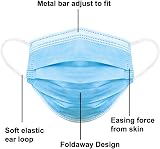 REQUISITE NEEDS 3 Ply Disposable Face Mask Blue Pack 100 Breathable view 6