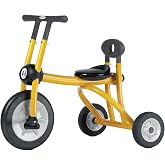 Italtrike Pilot Medium 12" Outdoor Tricycle for Toddlers and Kids, Superior Engineering, Strong &amp; Durable, Easy Assembly, Adjustable Seat, Ages 4-6 (Yellow)