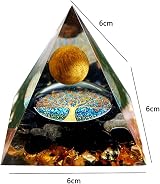 ycyingcheng Pyramid Ogan Crystal Energy Tower Tiger Eye Ball 6CM view 2