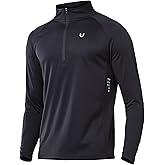 NORTHYARD Quarter Zip Pullover Men Running Shirt Long Sleeve Moisture Wicking Quick Dry Athletic Workout Shirts