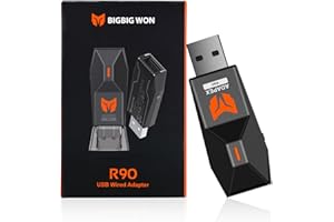 BIGBIG WON R90 Controller Adapter, Wired Adapter for Xbox Series X|S/One/Elite Series/Switch/PS5/PS4 on PC Win10&11/Playstation/Switch, Turbo